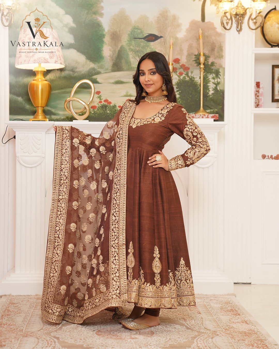 VK Brown Anarkali 2
